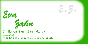 eva zahn business card
